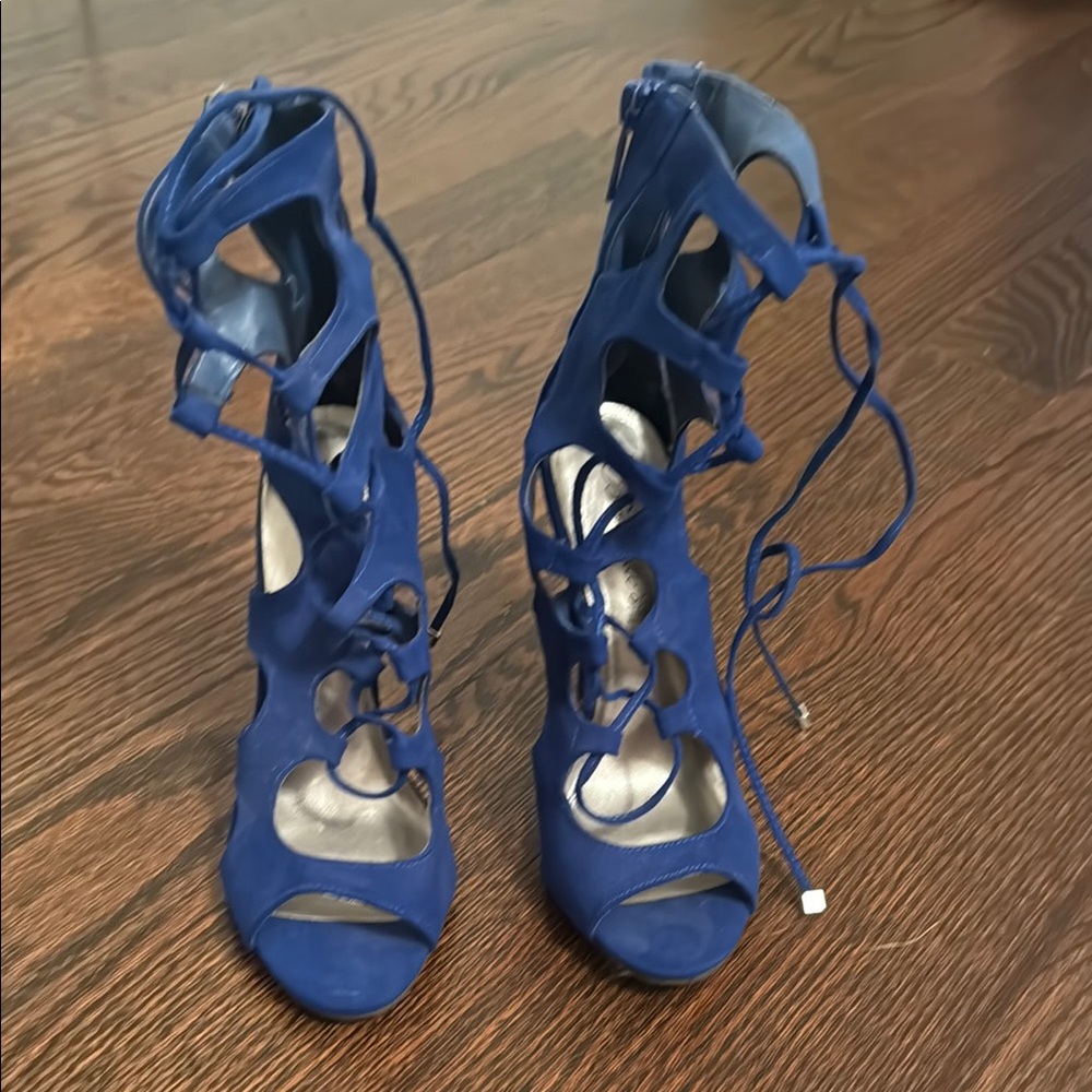 Breckelles Blue Gladiator Heels